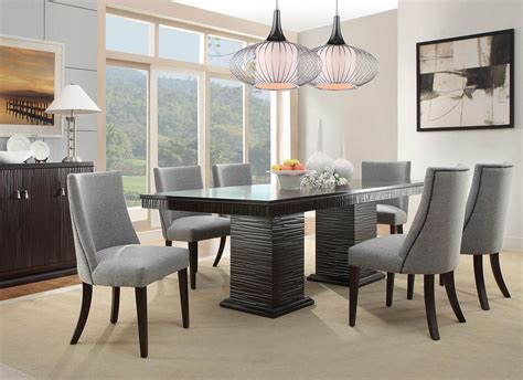 modern gray dining set
